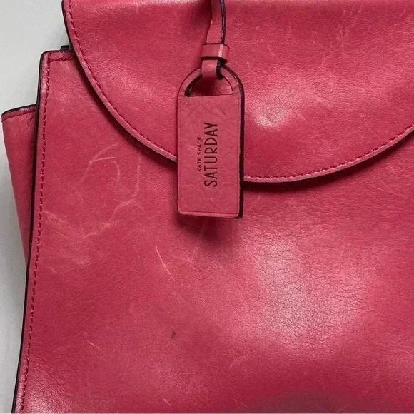 Kate Spade Saturday pink top handle leather crossbody Barbiecore - Picture 9 of 10